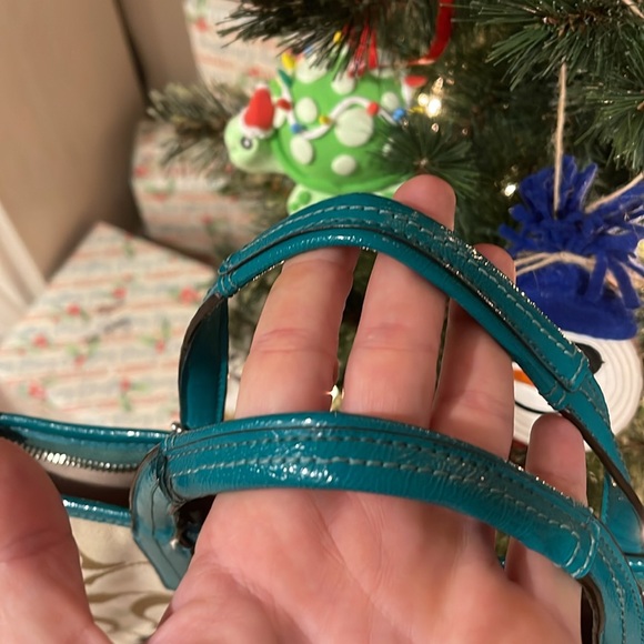 Coach Signature Tote Bag - Beige and Teal - Picture 3 of 16